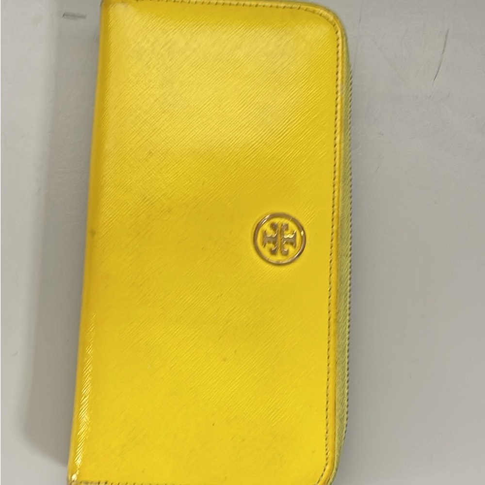 Tory Burch Yellow Zip Wallet